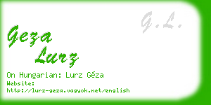 geza lurz business card